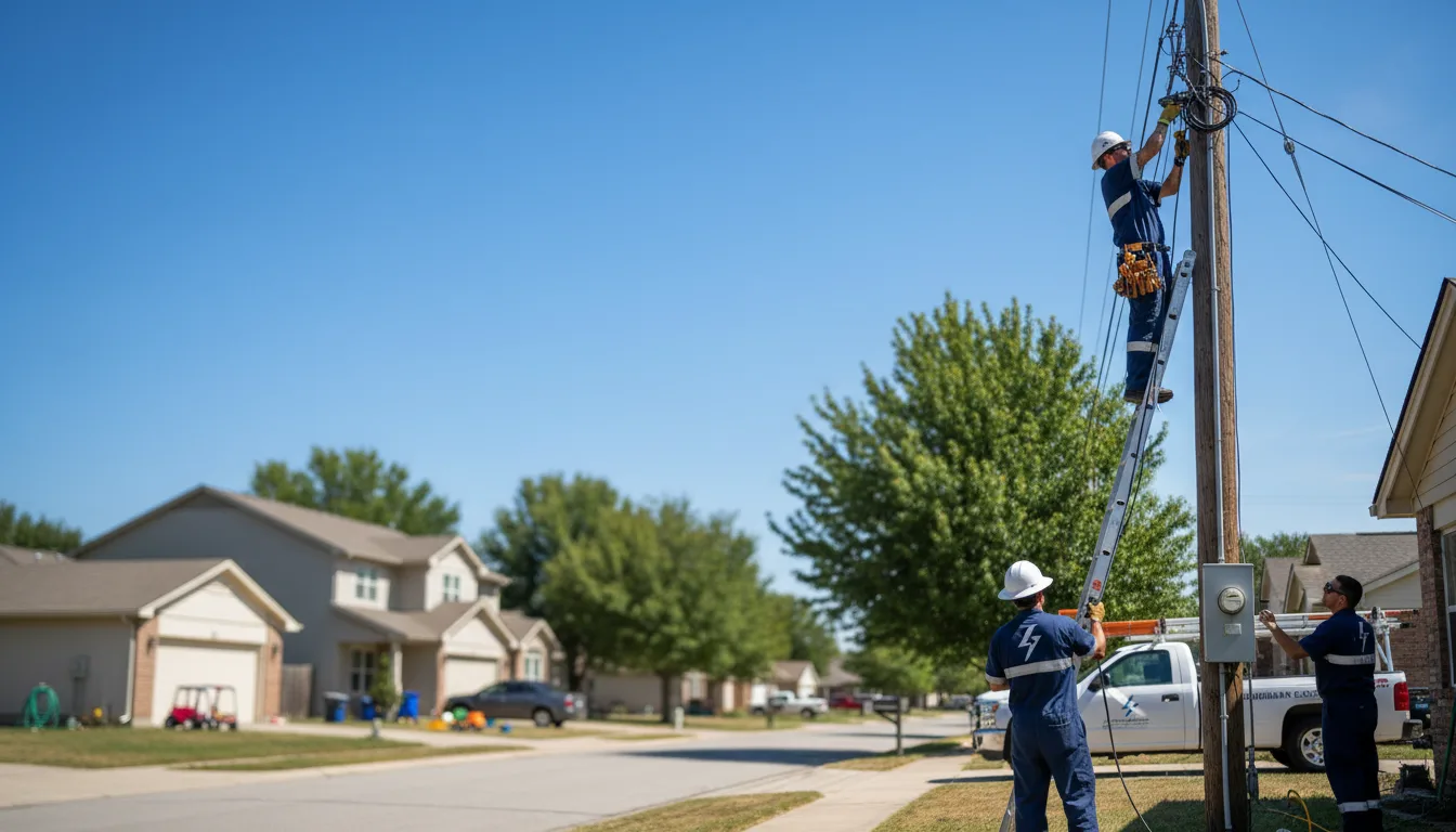 Residential electrician providing installation services in Bowlus, MN